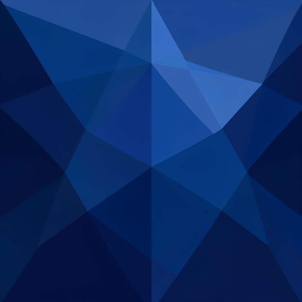 Low-poly faceted geometric render in navy and teal tones with subtle warm highlights, evoking a communications focus